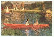 Pierre Renoir Boating on the Seine painting